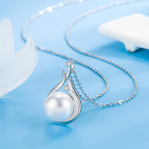 Live broadcast new products hot sale set simulated freshwater pearls and shell beads full of diamond earrings for women luxury ear hook pendant necklace