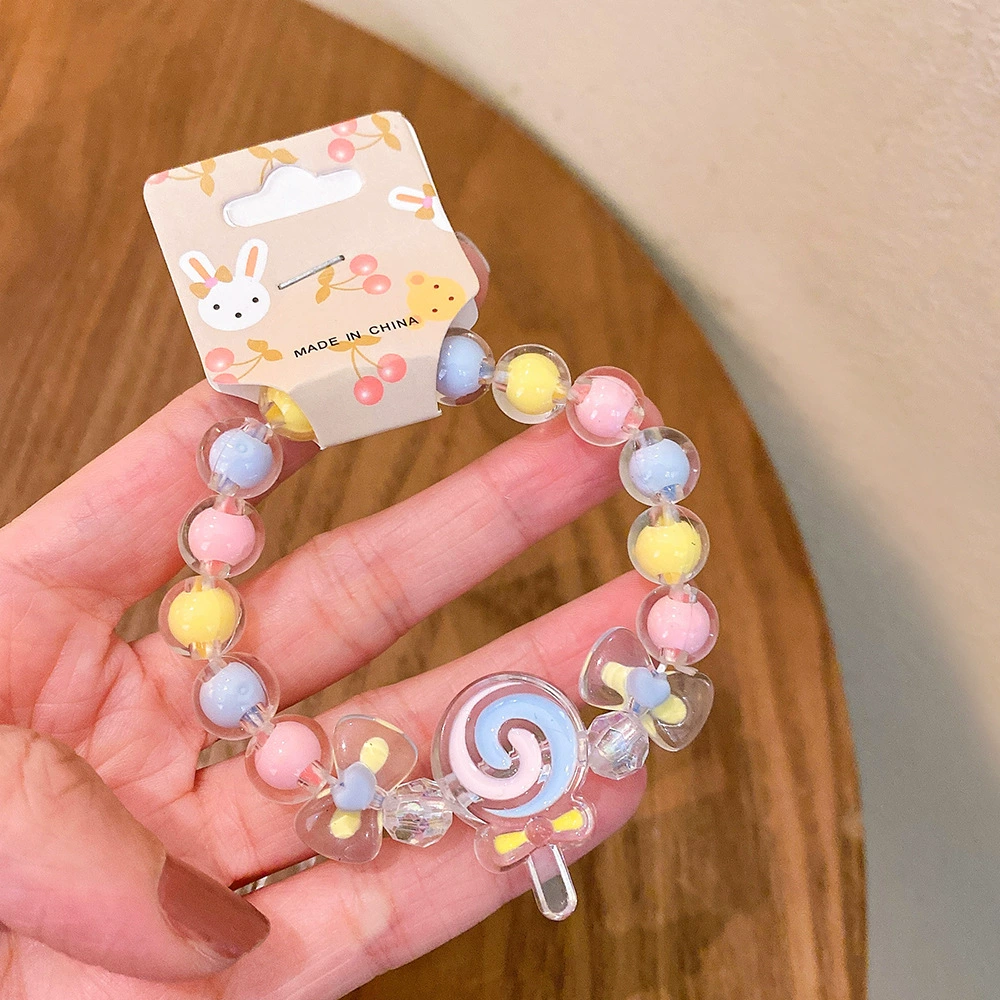 Cute cartoon children's beaded bracelet, accessory
