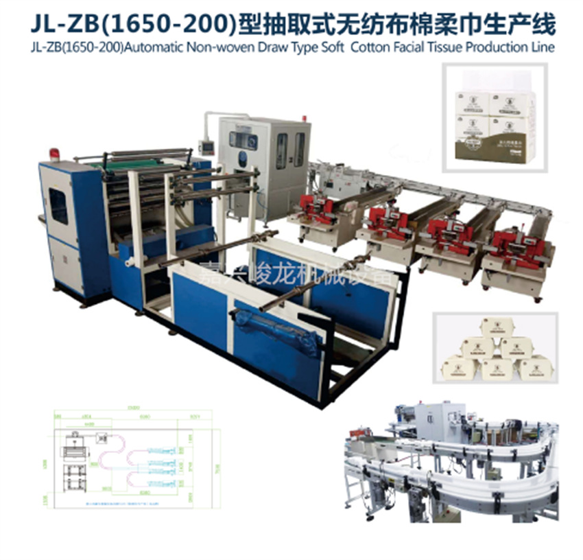【棉柔巾设备】【洗脸巾设备】大批量制造洗脸巾抽巾折叠机包装机
