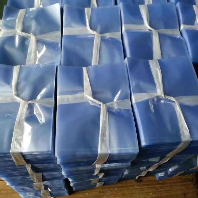 Fábrica de bolsas de PVC termo-retráctiles pof bolsa de película termo-retráctil película de sellado plástico azul transparente bolsa de PVC termo-retráctil