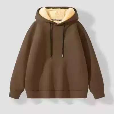 フード付きの男性のベルベットが厚くて暖かい、学生の帽子付きの男性のプルオーバー