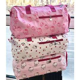新款hellokitty旅行包大容量轻便可套拉杆短途旅游包行李袋包包c0