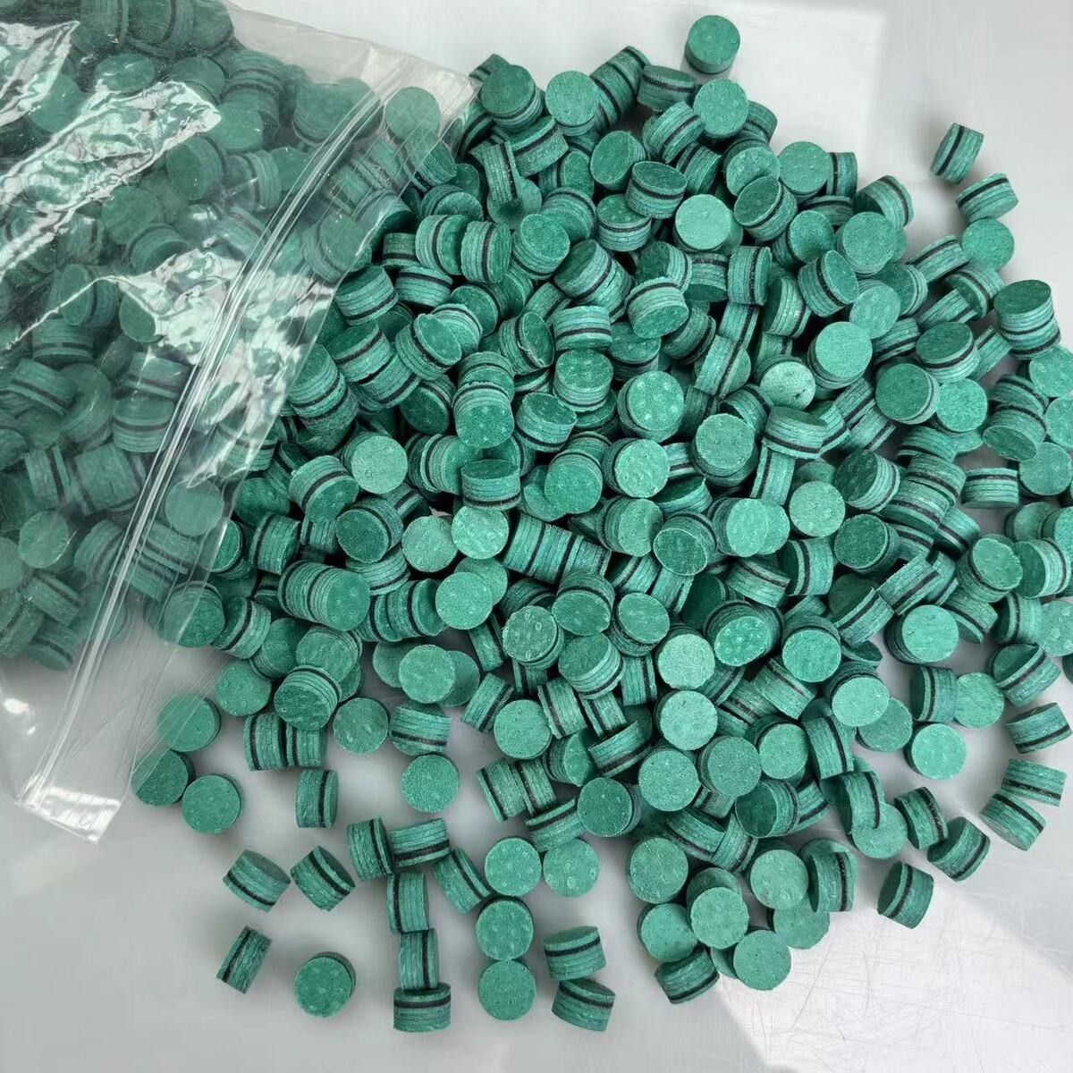 零度彩虹赤青多层皮头11毫米中式斯诺克小头手工杆头支持批发