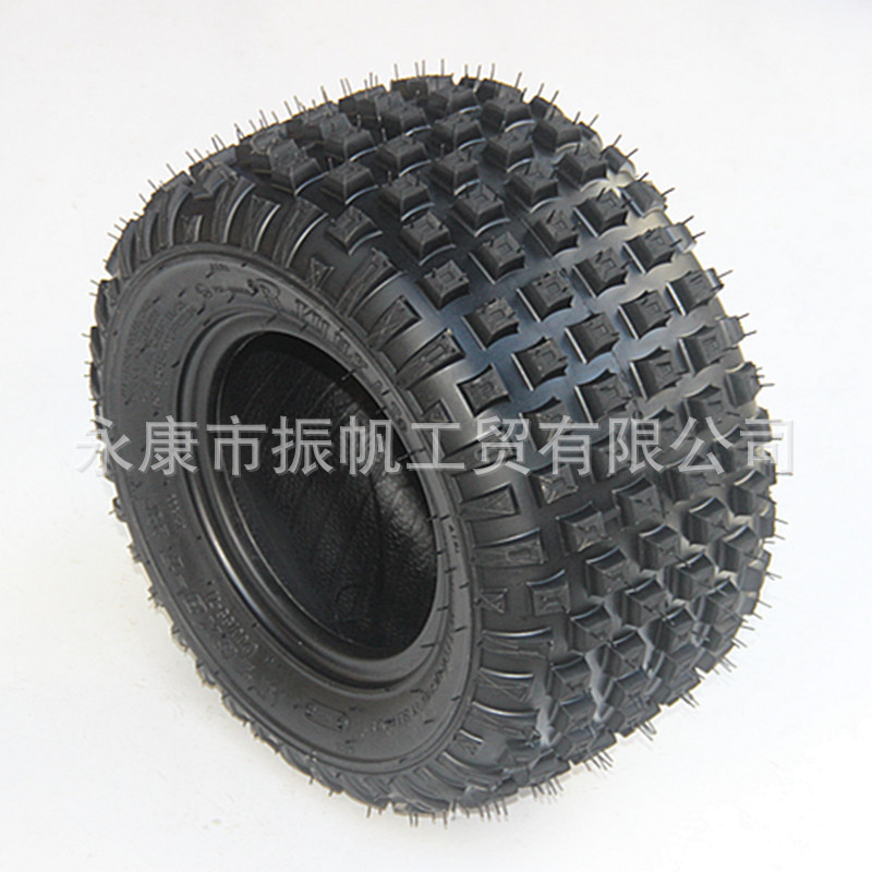 Atv Accessories 16* 8-7inch Go-Kart Vacuum Tire 16X8-7 Square Off-Road Tire 3-Hole Iron Wheel Hub