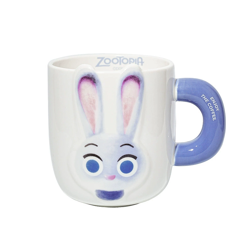 Кружка Judy с мультяшным декором, керамическая кружка с embossed домашняя, премиум чашка, офисная сувенирная парная чашка