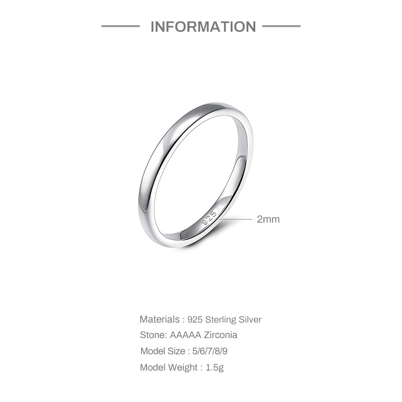 Sterling Silber Elegant Einfacher Stil Geometrisch Überzug Inlay Zirkon Ringe display picture 7