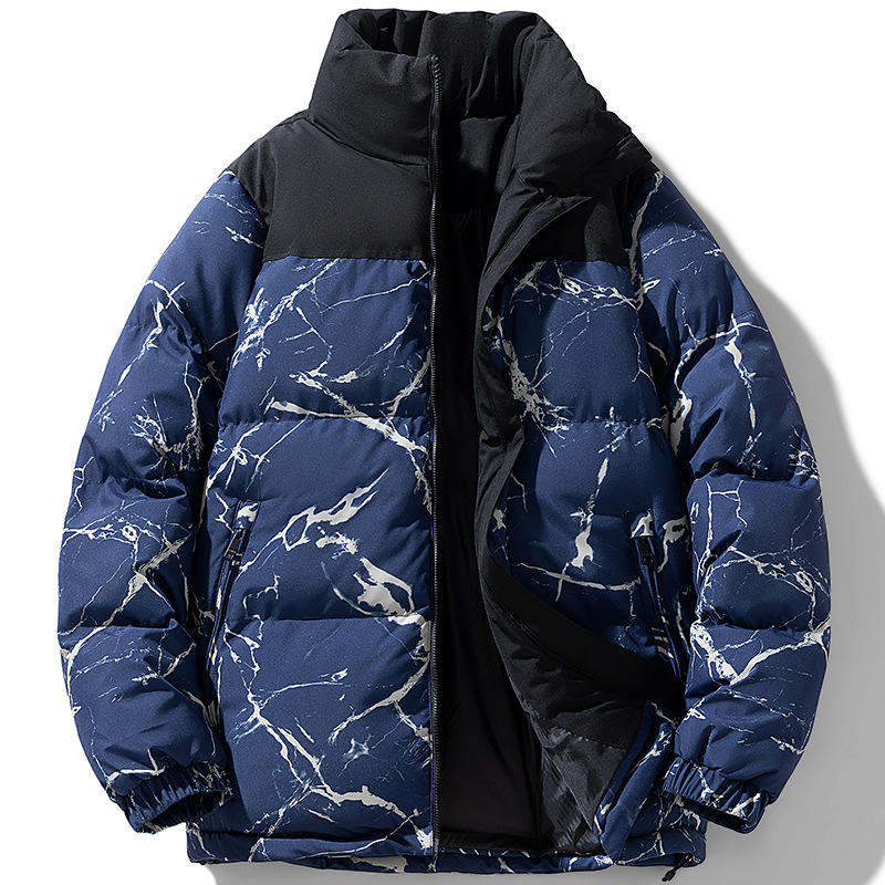Transfronterizo nuevo invierno plumón de algodón para hombres grueso camuflaje de algodón cálido chaqueta de pan de algodón