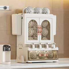 廚房用品調料置物架台面油鹽醬醋瓶收納帶門刀架筷子筒多功能套裝