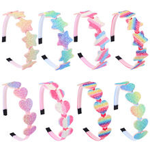 New Fashion Girls Glitter Hair Bands Cute Colors Hair Hoop H