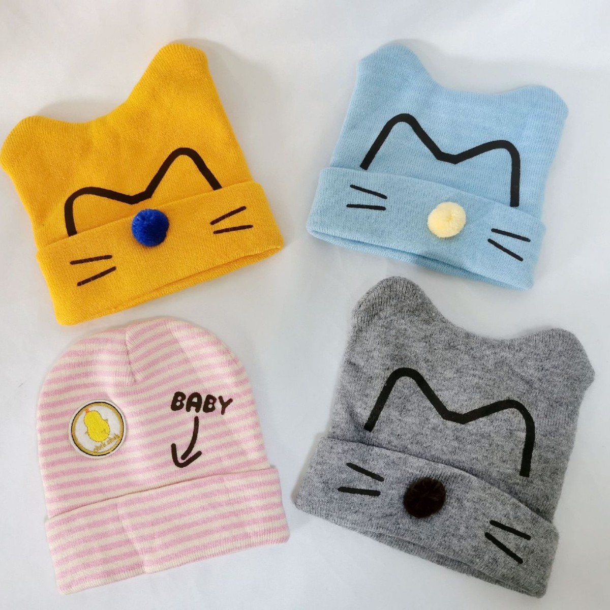 儿童帽批发秋冬男童女童护耳帽可爱宝宝帽防风护耳保暖针织帽