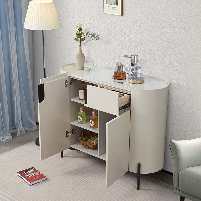 Nuevo tipo de máquina de té de voz inteligente totalmente automática de madera maciza moderna de alta gama sala de estar máquina de beber de agua de comedor gabinete integrado