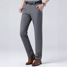 品牌专柜男士休闲裤秋冬季新款商务高腰男裤中年宽松直筒爸爸长裤