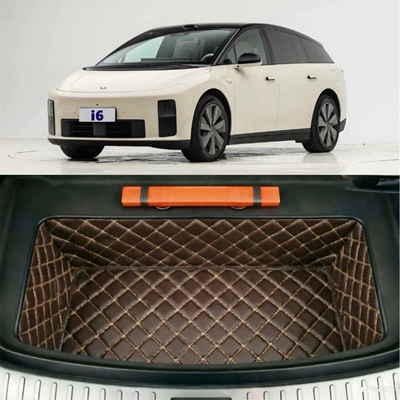 Trunk Mat | i6 car full-cover front - brown-diamond-pattern-trunk-bottom-mat-ideal-i6