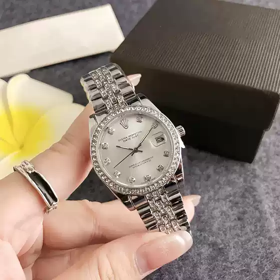 Factory Direct Sales Micro-Business Cross-Border Live Broadcast Laojia Diary Series Diamond Disc Waterproof Watch Women's Foreign Trade Wholesale