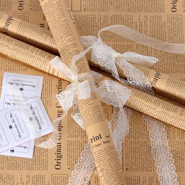 Cater paper+lace ribbon