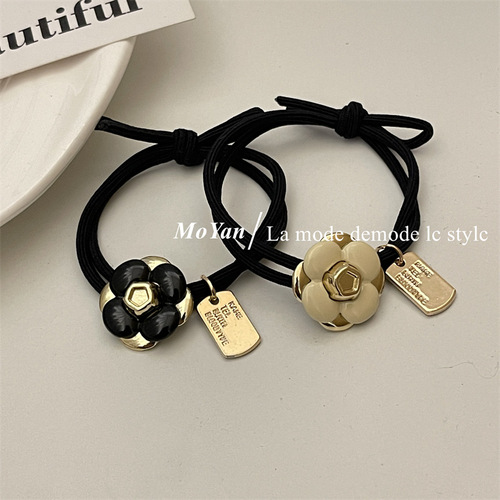 Xiao Xiangsen series of fairy camellia hair rope luxury luxurious high-end temperament rubber band  popular hair rope hair accessories