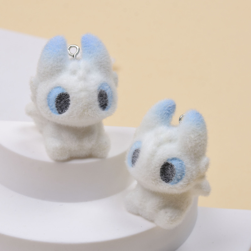 植毛歯のないペンダントかわいい立体 DIY 手作りキーホルダー携帯電話チェーンバッグカーアクセサリー素材|undefined