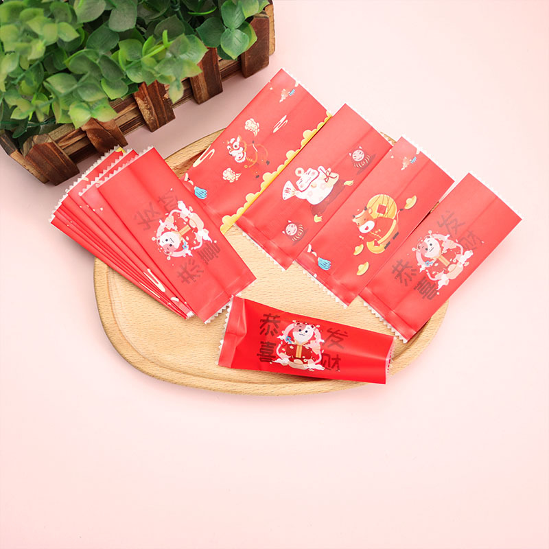 厂家批发2020新款糖果包装袋新年圣诞节牛轧糖包装食品磨砂机封袋
