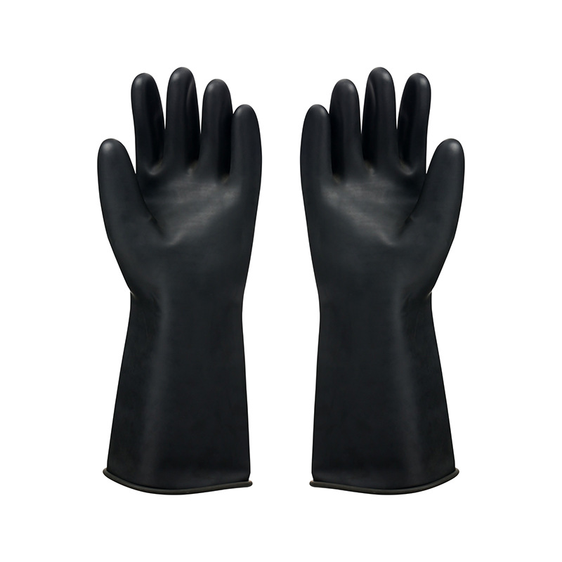 来安之耐酸耐碱加厚工业乳胶手套洗碗擦地化工渔业水产品用