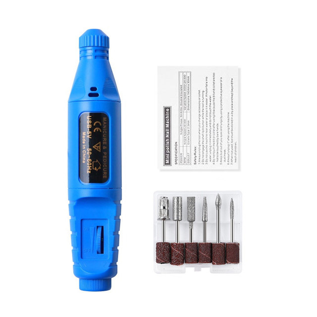 Versión mejorada nueva pluma de uñas máquina de pulir cable USB portátil manicura y uñas máquina de pulir herramientas de uñas ventas directas de la fábrica