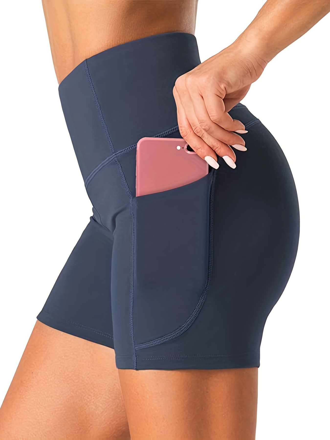 Nuevos pantalones de cintura alta de cintura alta de caderas, pantalones cortos de fitness al aire libre para mujeres