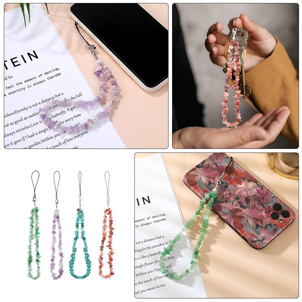 1 Pièce Vêtement De Rue Irrégulier La Pierre Naturelle Chaîne De Téléphonie Mobile display picture 2