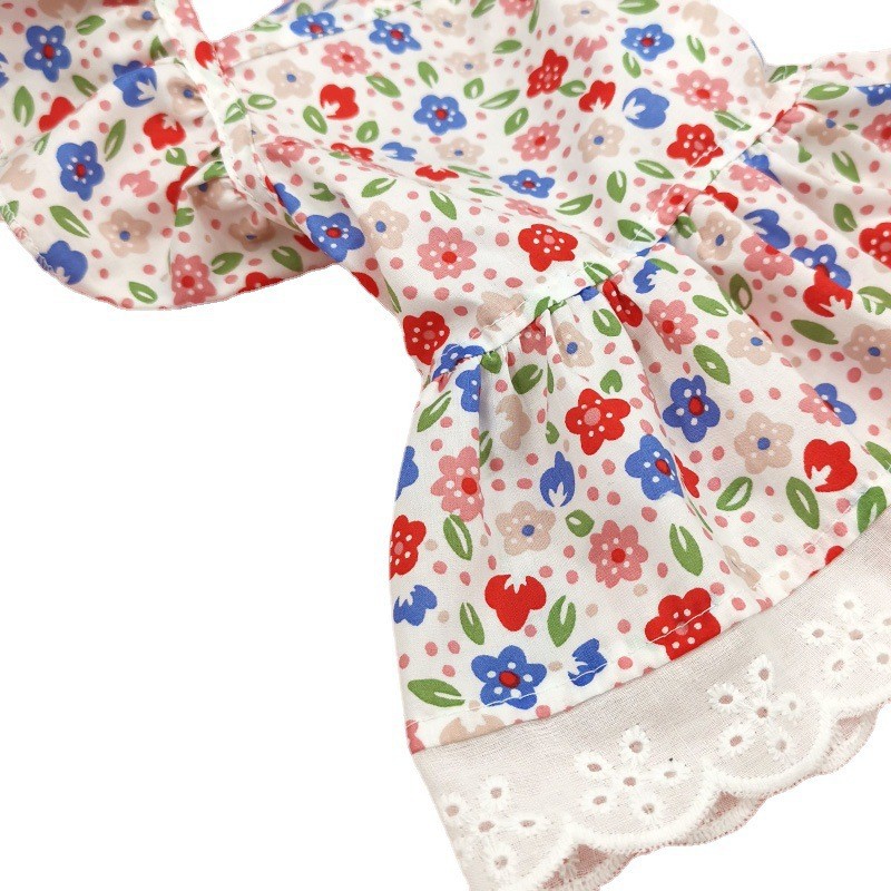 Pastoral Cotton Flower Pet Clothing display picture 11