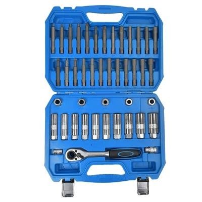 43-Piece Set of Shock Absorber Disassembly Tools, Shock Absorber Tower Top Screw Removal Tool Set (Mühərrik tənzimləmə alətləri) - 43-piece-set