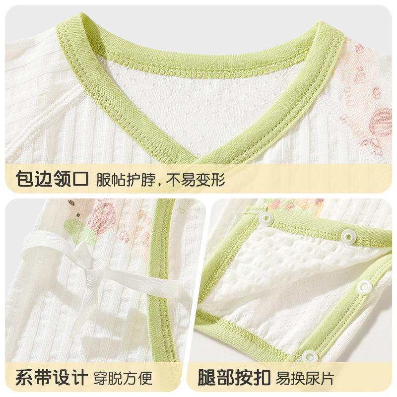 Ropa de verano para bebé recién nacido, estilo fino, manga corta, 0-3 meses, mono unisex para bebé, conjunto de verano para bebé