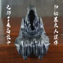 新品桌面黑衣人手把件铜器