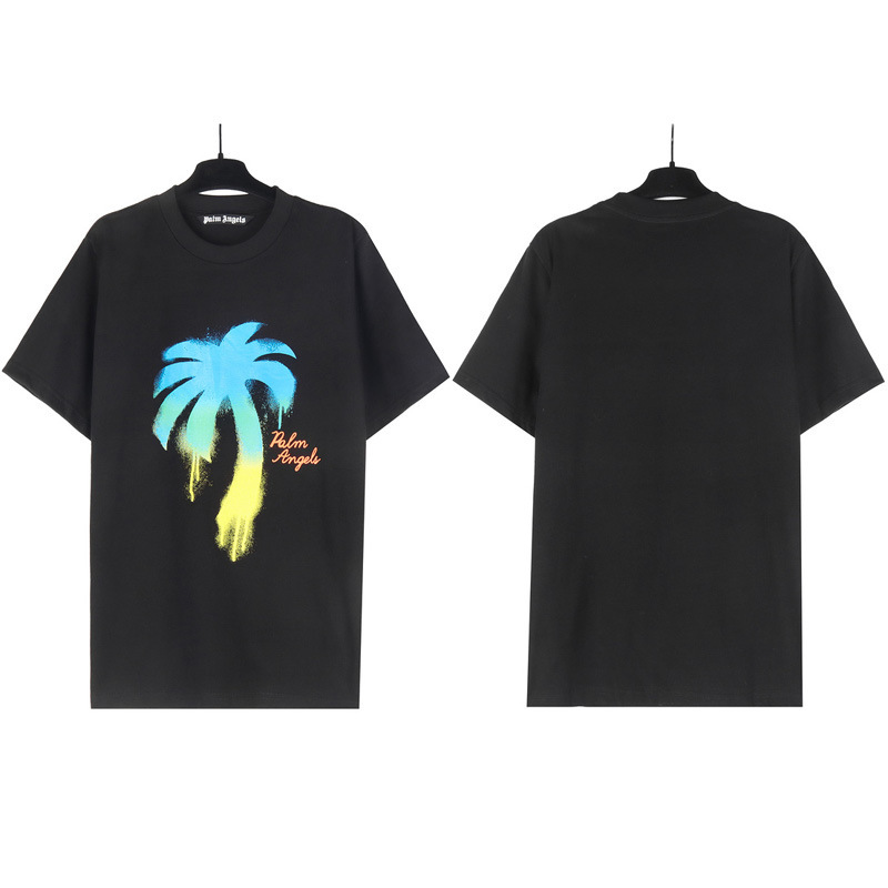 PALM半袖の正しいバージョン パームエンジェルス ヘッドレスベア エンジェルス バタフライプリント Tシャツ テディベア 半袖|undefined