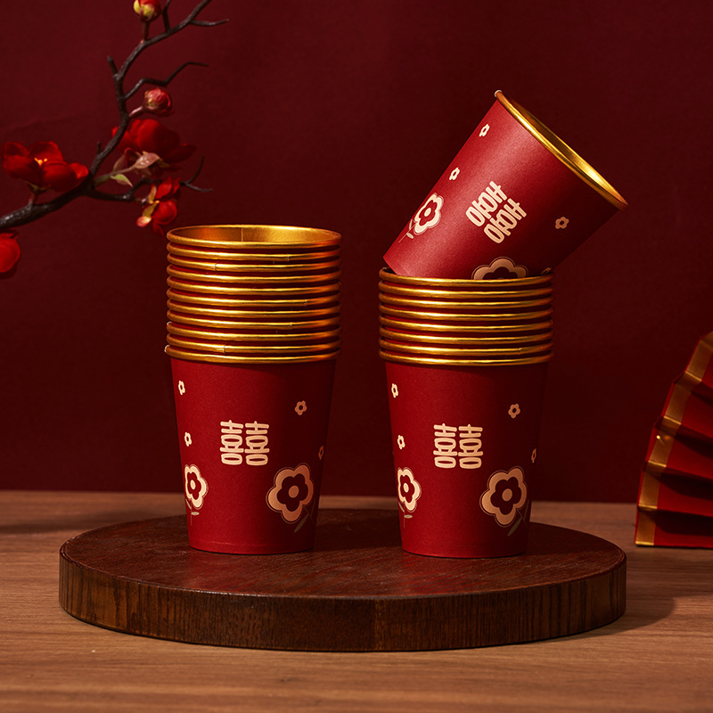 Gold foil cup-flowers