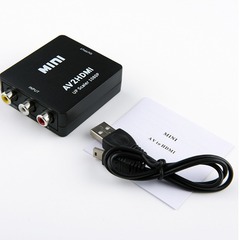 AV to HDMI変換アダプター オーディオビデオ高画質変換器 ミニAV to HDMI 白黒 卸売