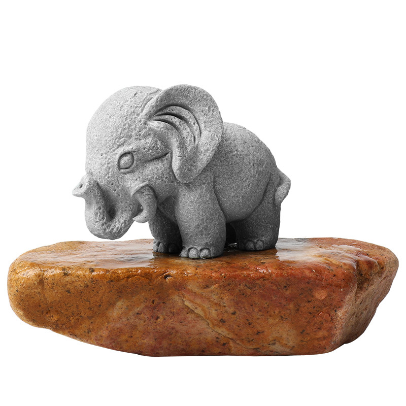 Pecera Arenisca azul Arenisca Dibujos animados Decoración de paisaje de bonsai de león Hippo Decoración de micropaisaje Tallado a prueba de piedra