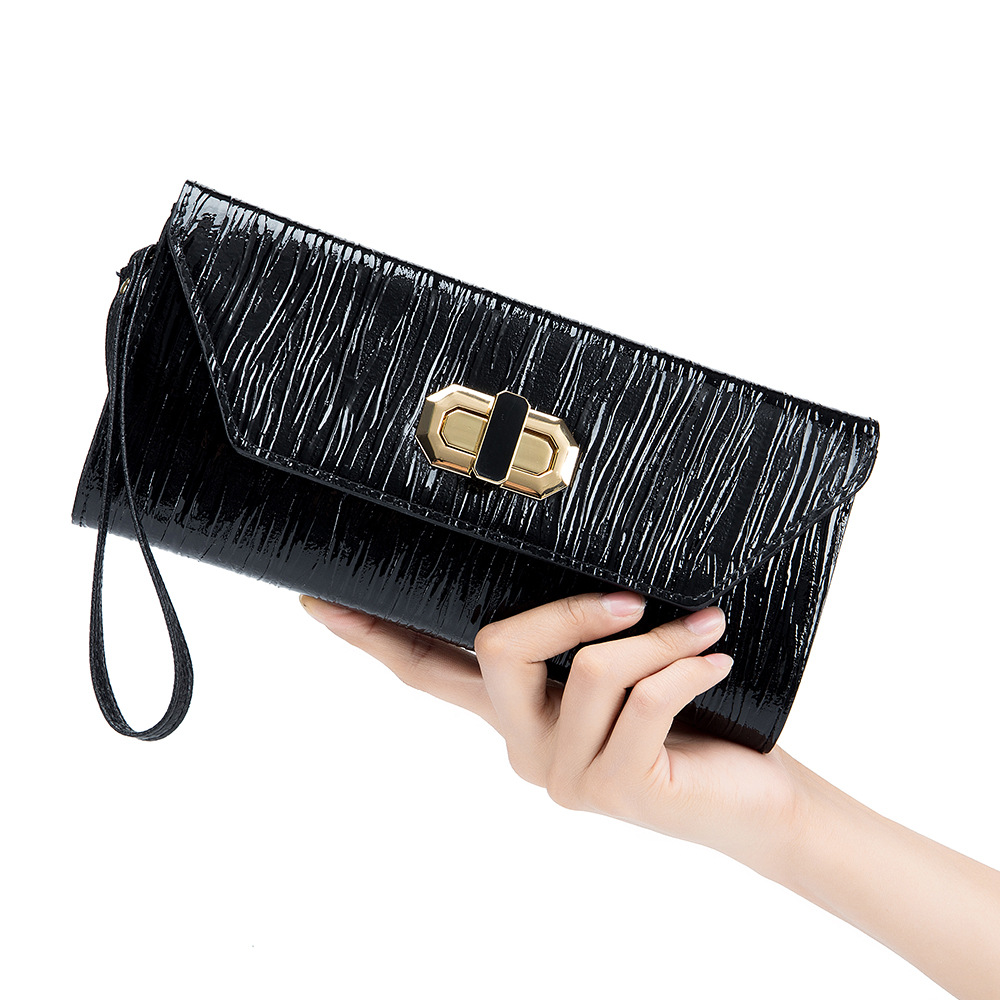 Women's Evening Clutch Bag For Parties & Gowns - Stylish Cowhide Leather Designer Crossbody & Handbag - Thumbnail 2
