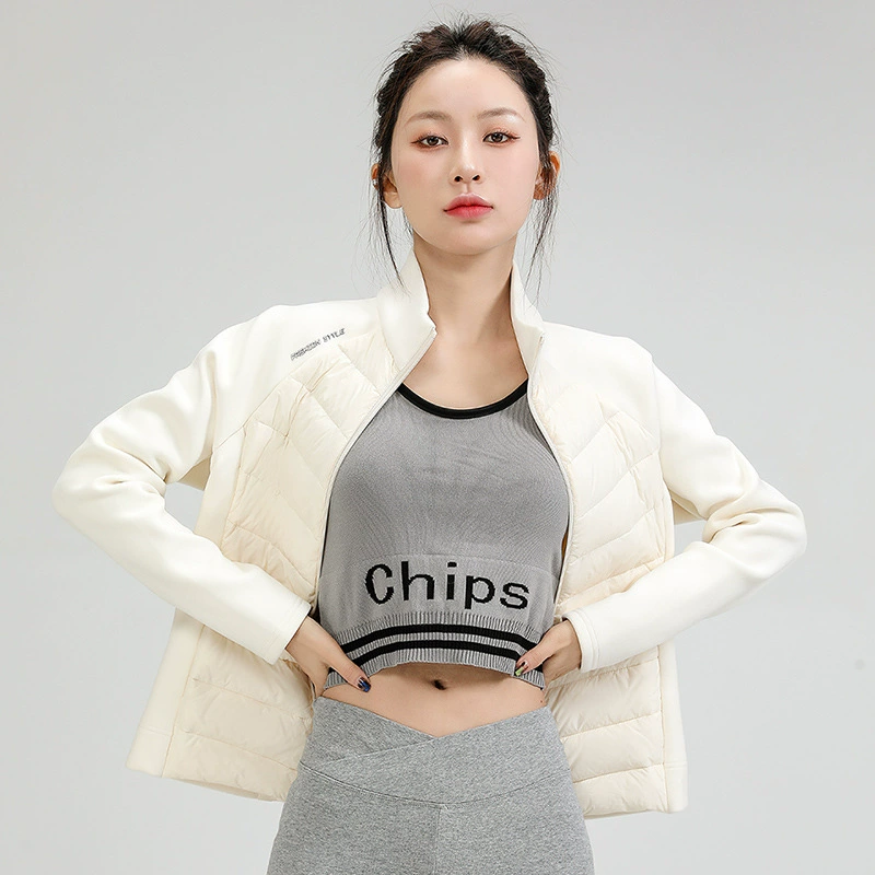 Прямая трансляция взрывного бренда прилива трансграничный новый национальный стандарт 90 утка пуховик открытый спортивный воротник женский короткий сплошной пиджак
