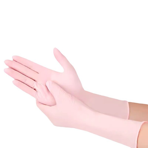 Fuchsia waterproof non-slip disposable long gloves