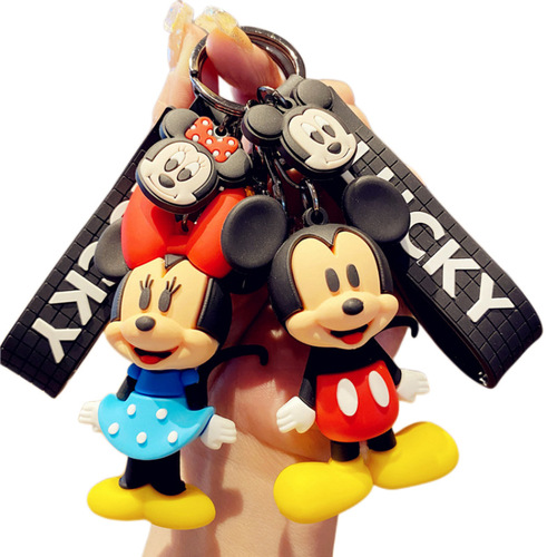 Classic cartoon Mickey Mouse keychain ornament cute figure bag key ring pendant car key chain wholesale