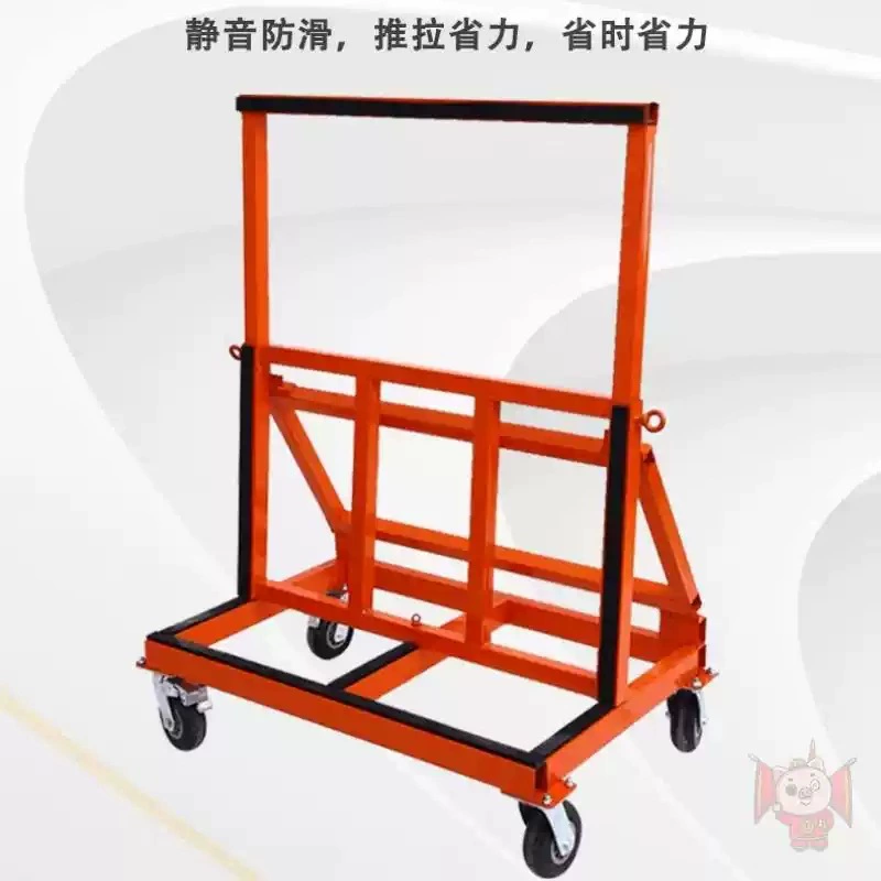 Transporting doors and windows, transporting glass gypsum hand tiles with turnover carts, transporting folding and pulling large plates with universal wheels