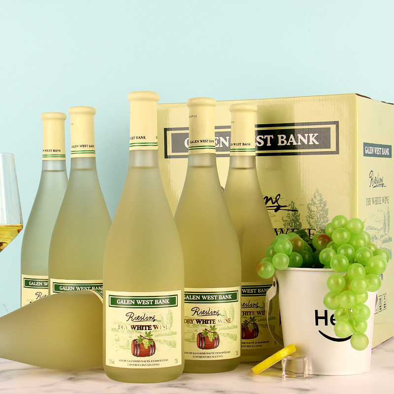 法国原酒进口红酒厂货源整箱批发大肚瓶伽伦西岸雷司令干白葡萄酒