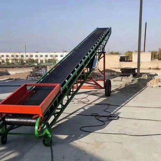 小型装车卸货输送机电动升降移动传送带 折叠式爬坡皮带输送机