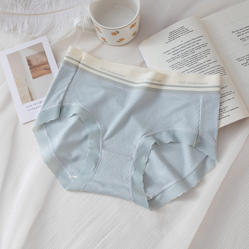 Algodón de algodón de las mujeres entrepierna antibacteriana Mediados de cintura calzoncillos japoneses verano chica delgada pantalones cortos cabeza ropa interior sin costuras