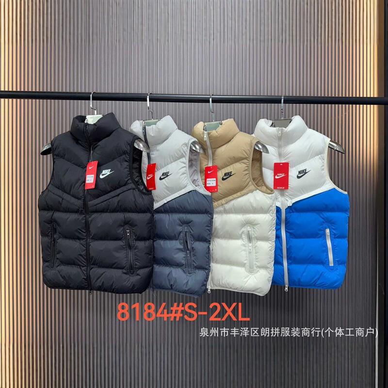 Cross-Border Nk New Winter Men's Stand-Collar down Vest, Thickened and Warm, Casual Sleeveless Vest, Trendy Brand Jacket