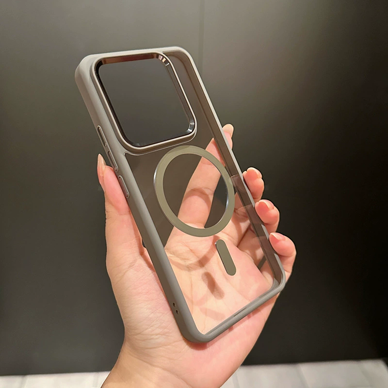 Подходит для Xiaomi 15Ultra, высокий уровень прозрачности, магнитная зарядка, чехол для телефона, Xiaomi 14Pro, металлическая рамка объектива, защитный чехол