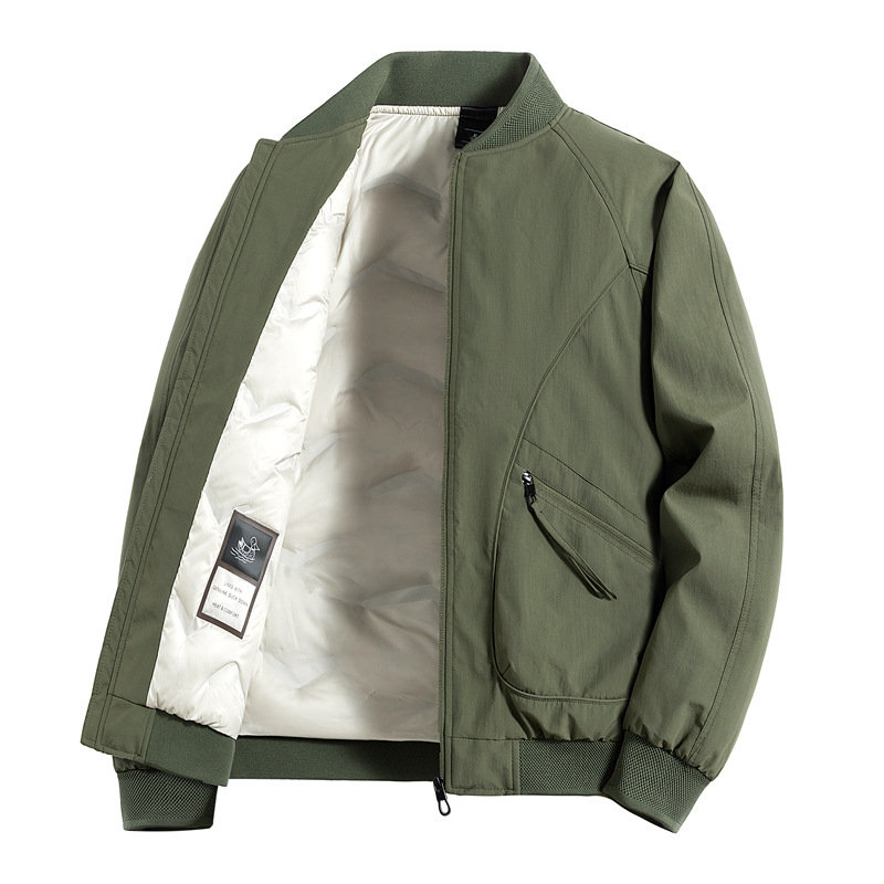 Printable Logo Winter 90% White Duck down Jacket Men's Jacket Cold-Proof and Warm Baseball Uniform Windproof Flying Men