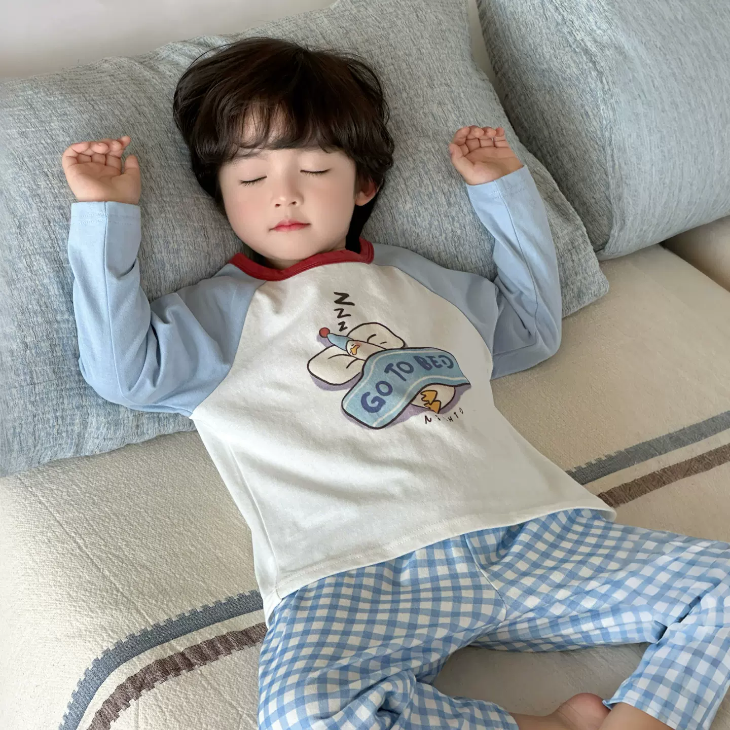 儿童睡衣男童宝宝a类纯棉长袖2025新款男孩中童全棉家居服套装
