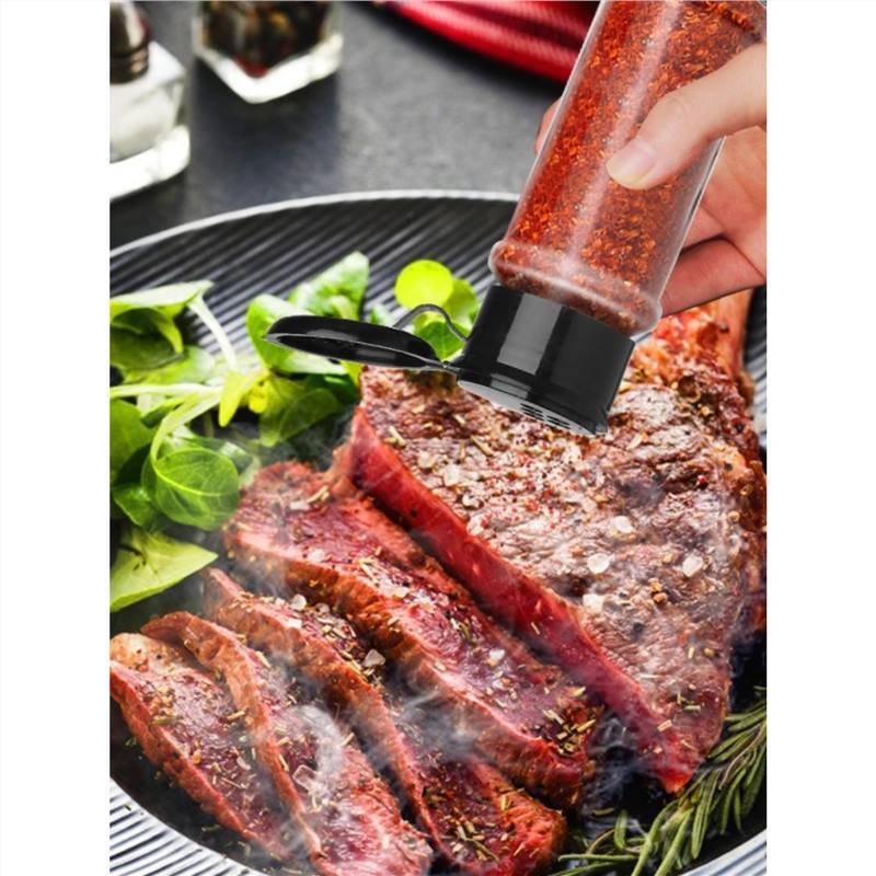 Botella de polvo de pimienta de polvo de sal