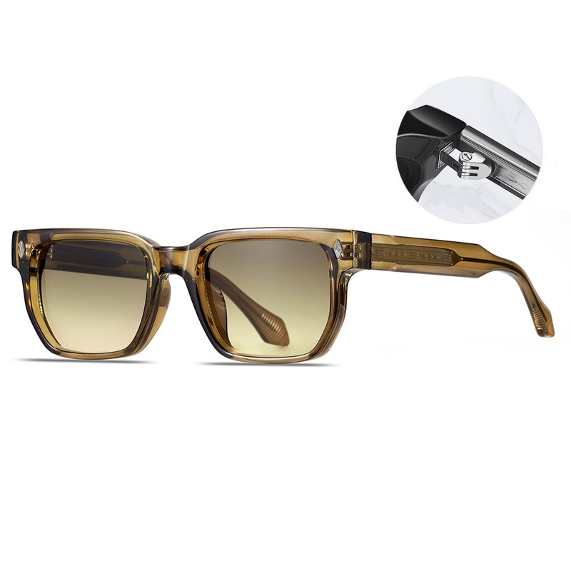 Designer New Propionate Pin Sunglasses Advanced Sense Gradient Men's and Women's Fashion UV Protection Sunglasses 2024