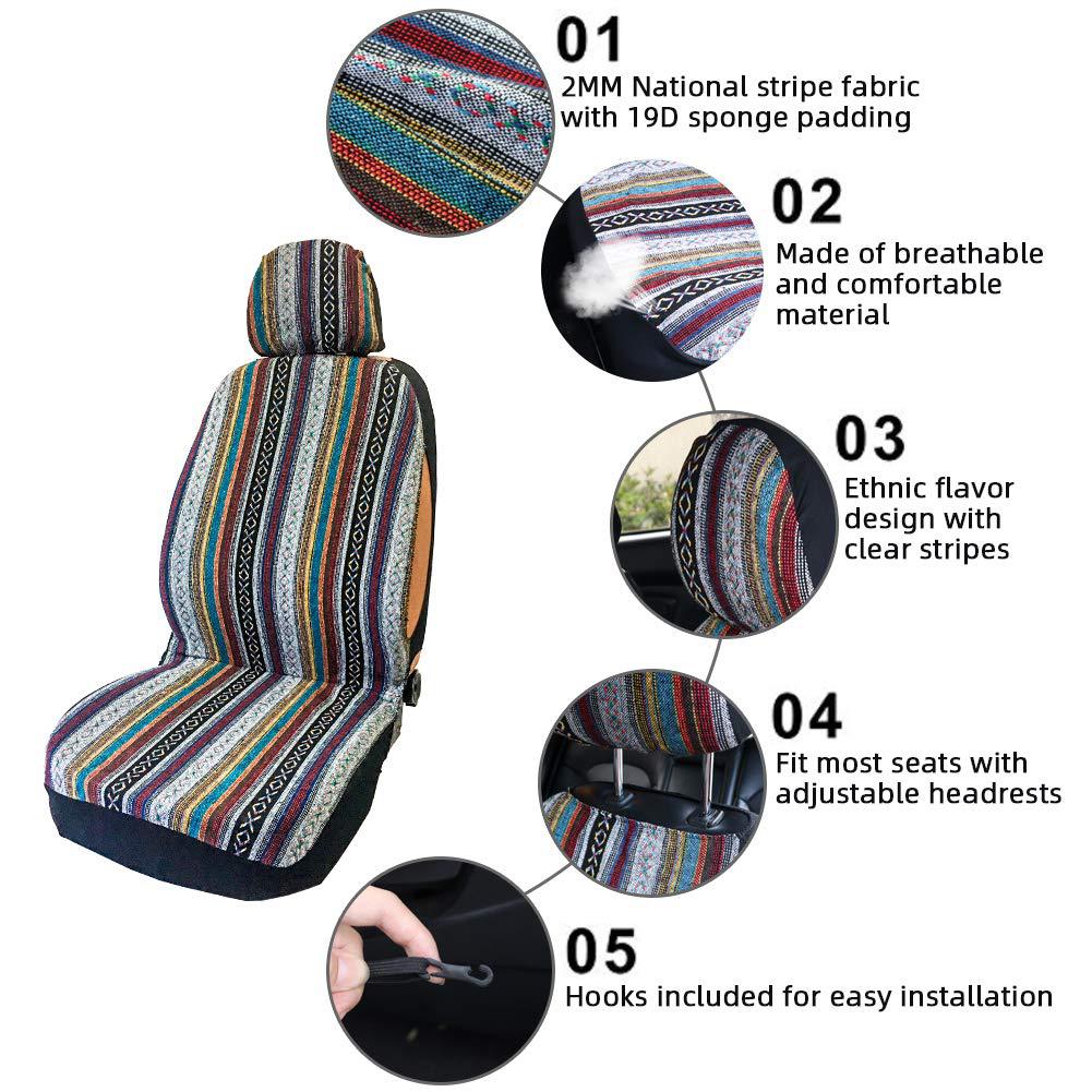 Foreign Trade Popular Ethnic Cloth Car Seat Cover Cross-Border Best-Selling Model Universal Type Suitable for Five-Seater Models