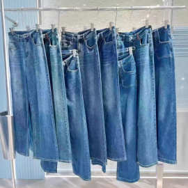 十三行高端女装品牌折扣女装尾单清货牛仔裤批发裤子抖音直播货源
